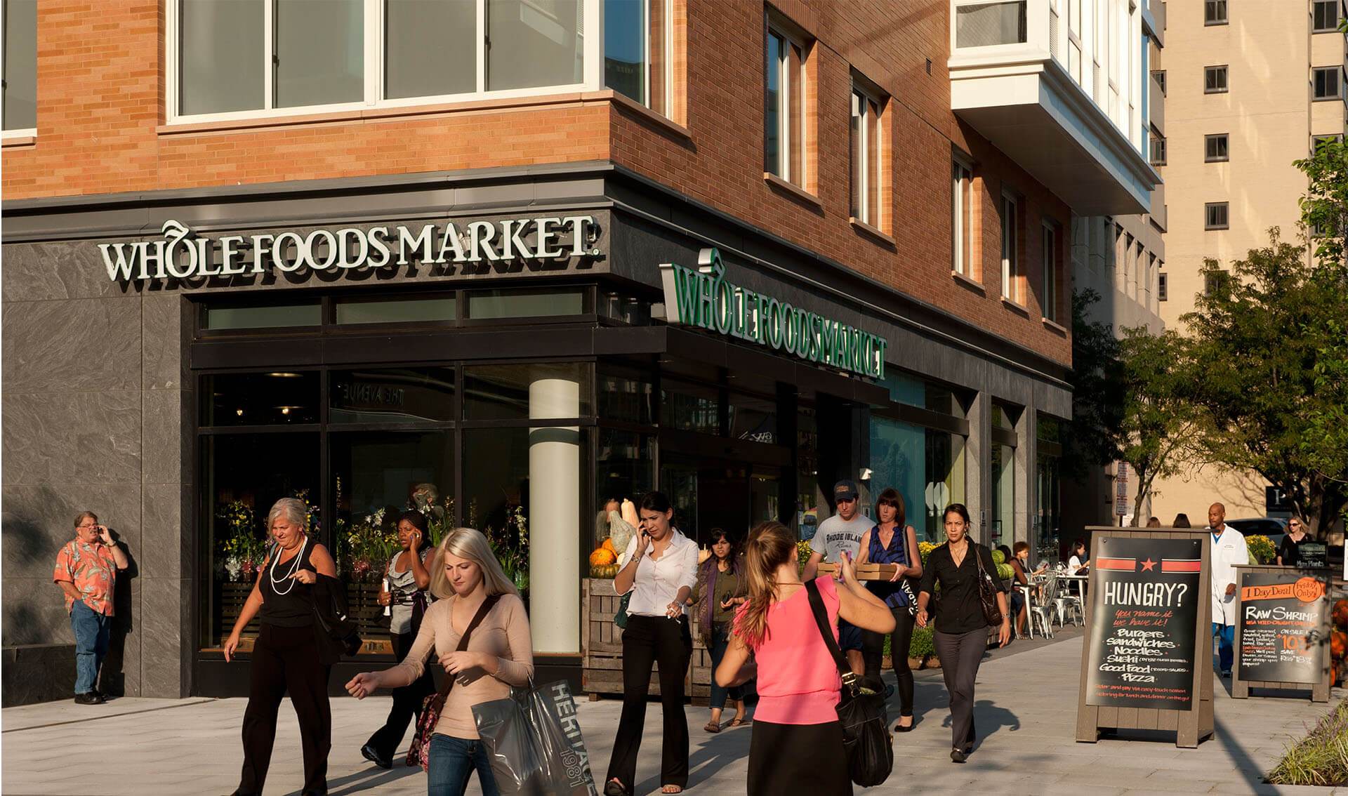 Whole Foods, 3 blocks away